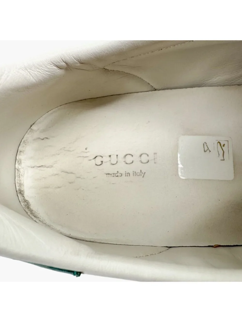 Gucci Ace Pearl Sneakers Size 36.5 US 6.5 White Leather Stud Spike Low Top Shoe